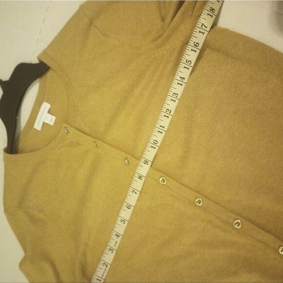 Charter club camel colored rayon blend button down sweater - Picture 5 of 8